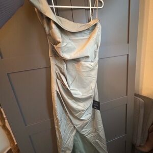 NWT Sage Green Lulus Asymmetrical Dress